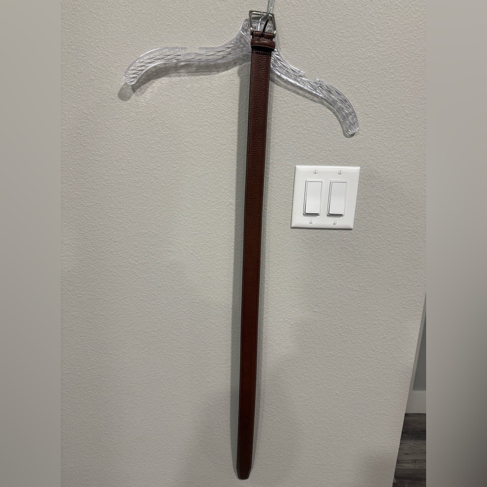 Brown Leather Dress Belt